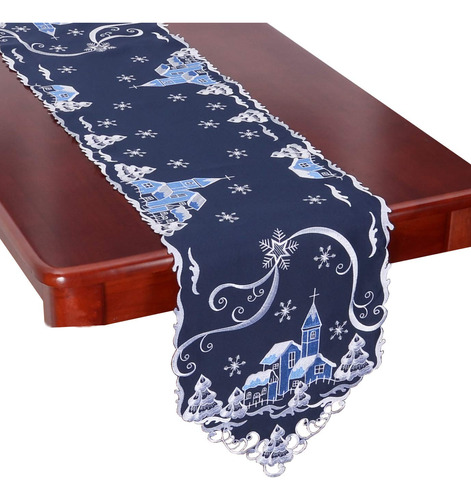 Simhomsen Camino De Mesa Decorativo Azul Marino Para Vacacio