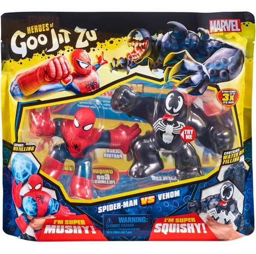 Pack Marvel Versus Con Licencia Heroes Of Goo Jit Zu - Spide