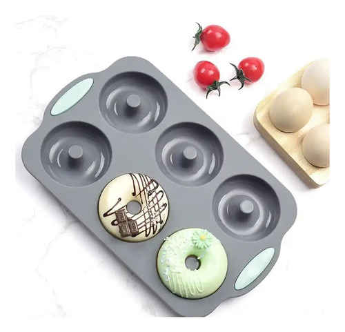 Molde Silicona Para Hornear 6 Donas Reposteria Pastelería