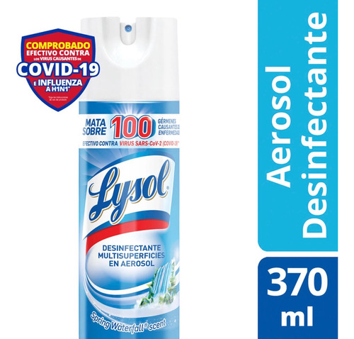 3 Desodorantes Y Desinfectante Spring Waterfall 370ml Lysol 