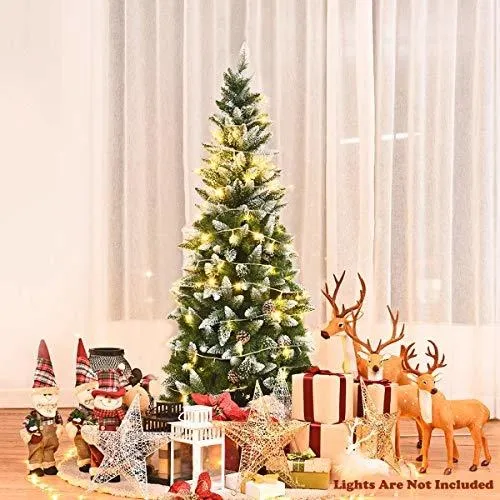 Spsupe Artificial Lápiz De Navidad, Árbol De La Nieve Reunid