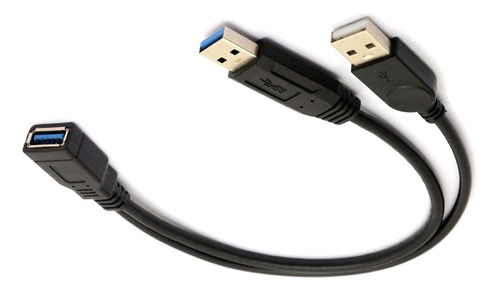 Cable Usb Y 3.0 - Cable Usb Doble Wii U Pc