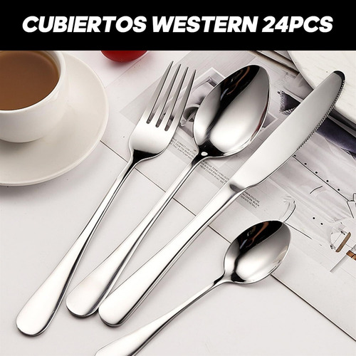 Juego De Cubiertos Acero Inoxidable24 Pcs Set De Cubiertos