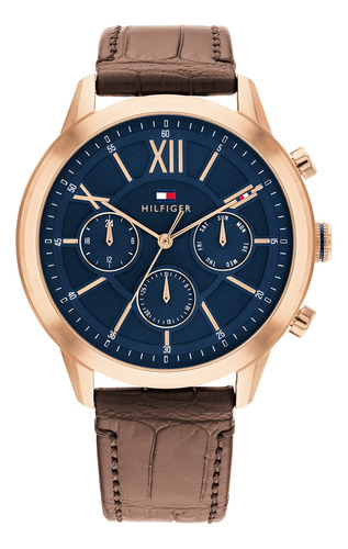 Reloj Tommy Hilfiger De Cuero De Acero Inoxidable Para Hombr