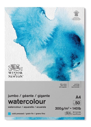 Winsor & Newton Block De Acuarela A4 300g 50h Jumbo G.fino