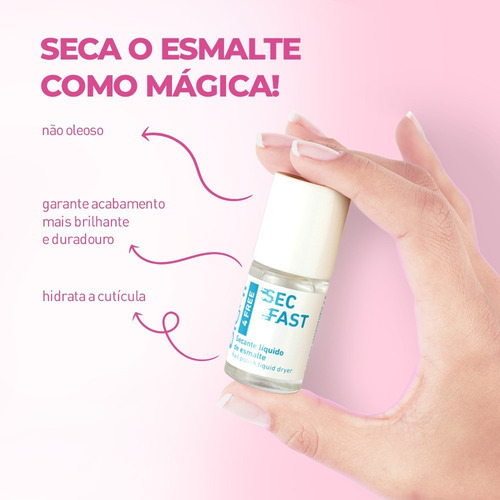 Secante Rápido Blant Sec Fast 2x1 8,5ml Seca Como Mágica