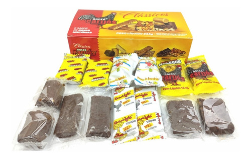 Imagem 6 de 7 de Doce De Amendoim Paçoca Pé De Moleque Com Chocolate Caixa