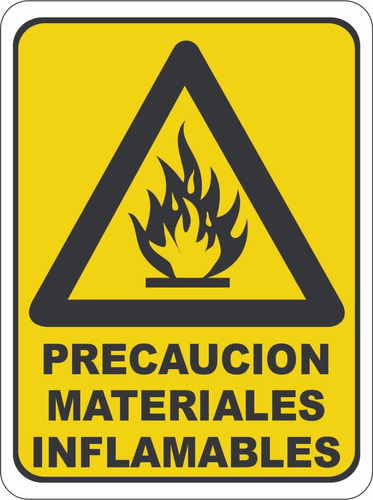 Precaución Materiales Flamables 2pza Estireno 20x25 Sin Foto