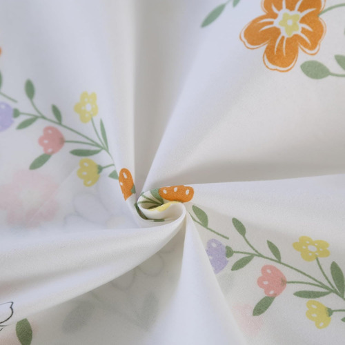 Juego De Sábanas Bajeras De 4 Piezas Con Estampado Floral Ro