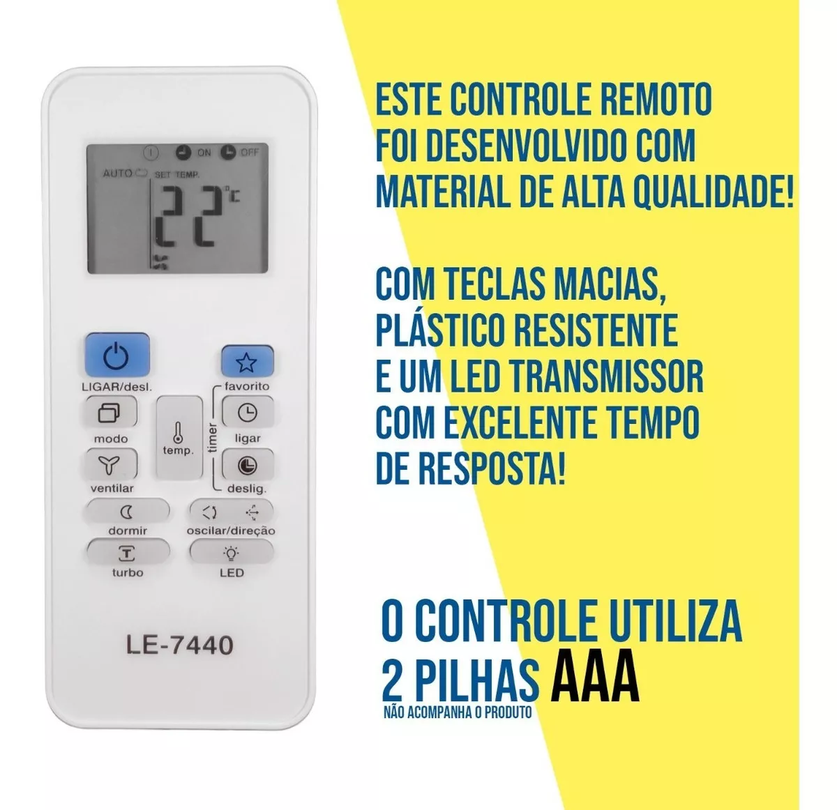 Terceira imagem para pesquisa de controle remoto ar condicionado springer silentia