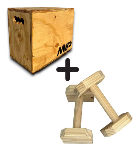 Kit Cajon De Salto 30x40x50 + Barras Paralelas Push Up