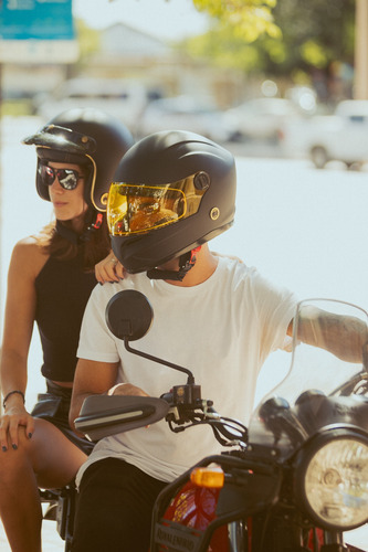 Casco Moto Vertigo Vintage Retro Full Face Gold Ed.gravedadx