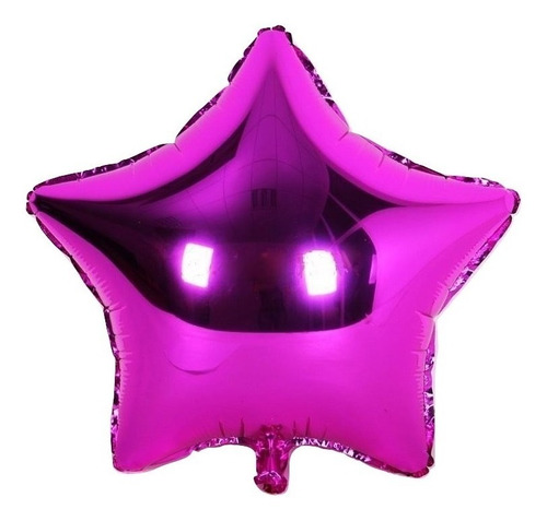 50 Balão Estrela Pink Metalizado 45cm Decoração Festa Ar Gás