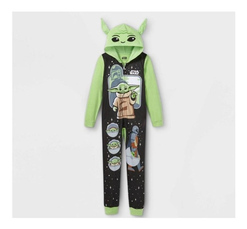 Pijama Disney Star Wars Mandalorian Grogu Yoda Niño Talla 8