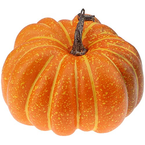 20 Cm Fake Flat Pumpkin Lifelike Handle Artificial Food...