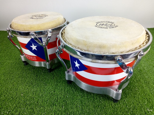Bongo Profesional Cuero Puerto Rico / Estuche Llave Incluido