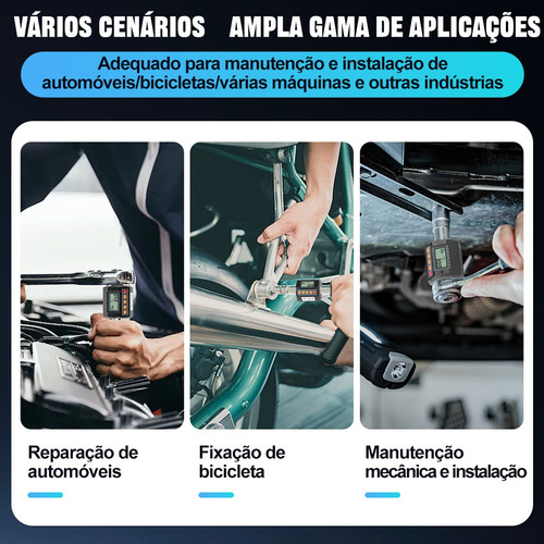 Torquimetro Digital 13-135nm 1/2 Adaptador 3/8 E 1/4 C/ Nf