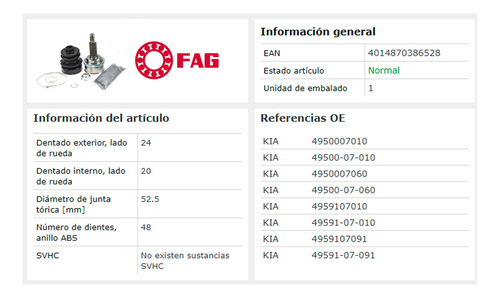 Imagem 3 de 3 de Homocinetica Lado Roda Kia Picanto Ex 1.1 2008
