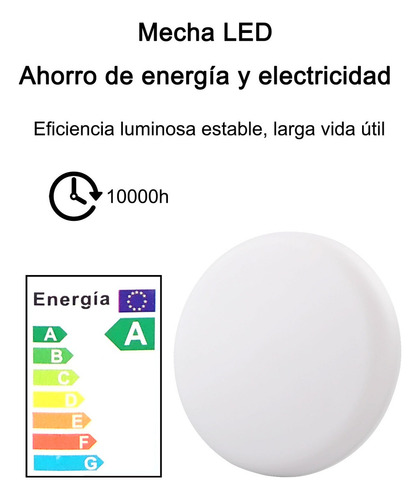 Lampara Sobreponer Led 24w 2400 Lm Luz Cálida Redonda 3000k
