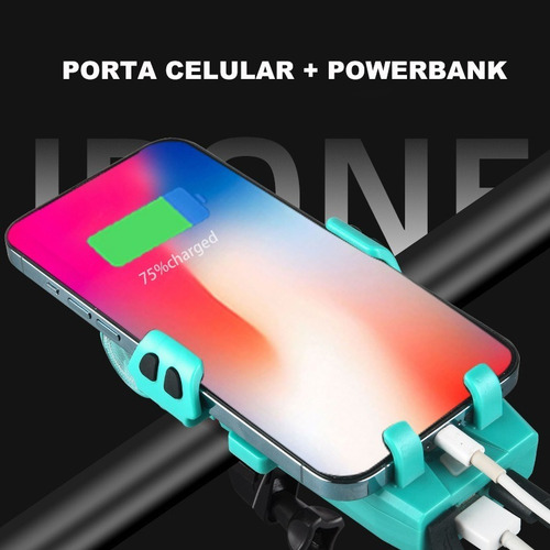 Imagen 4 de 4 de Luz Delantera Para Bicicleta Multifuncional Powerbank Cornet