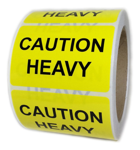 Amarillo Precaucion Heavy  Etiqueta Â 3  2  500 Ct 