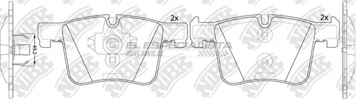 Pastillas De Freno Bmw 225d 2.0 2016 Nibk Delantera