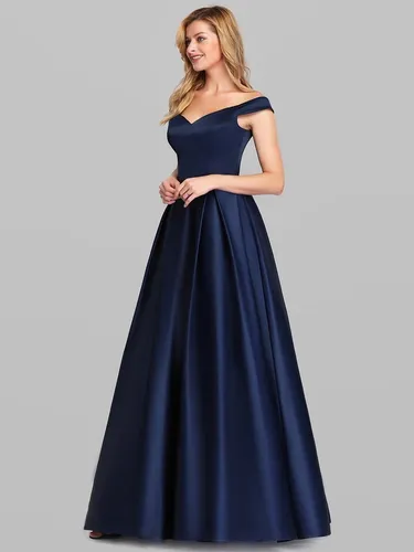 subtítulo fusión el último Vestido Largo Fiesta Azul Marino Navy Damas Tafeta Dia Noche