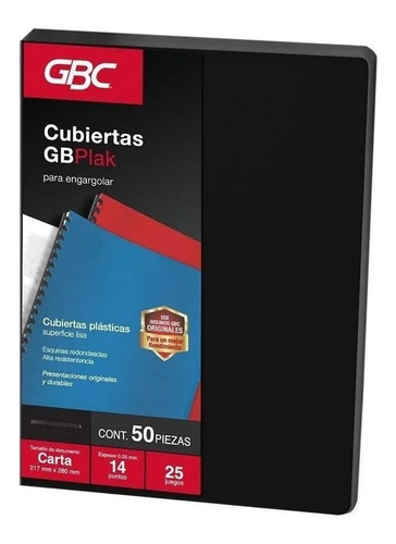 Cubiertas/pastas Gbc Plak T/carta 25 Juegos