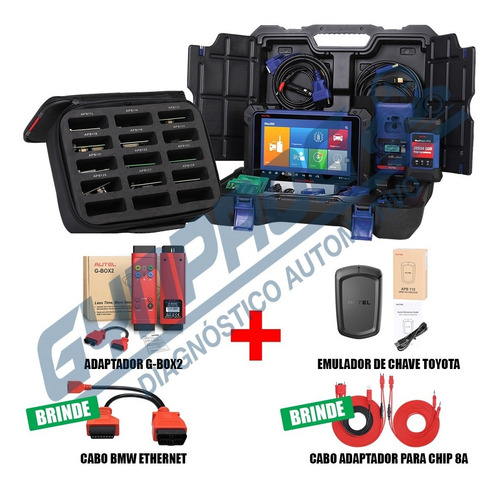 Imagem 1 de 5 de Autel Im608 Pro + Funções Diag + Nfe + Kit Adaptador +brinde