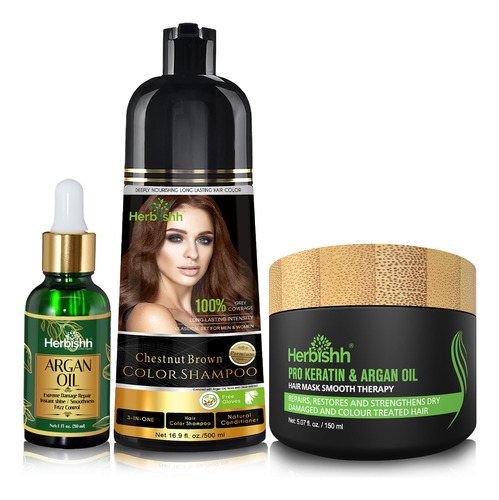 Champú Color Herbishh Con Aceite Argán Y Queratina