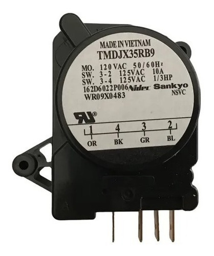 Reloj Timer Deshielo Para Refri Mabe 10 Hrs 162d6022p006