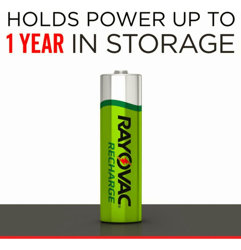 Rayovac Pilas Recargables Aa Y Aaa Con Cargador De Batería,