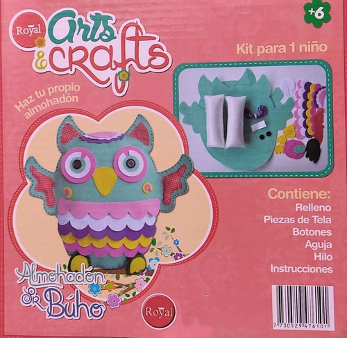 Imagen 2 de 5 de Royal- Arts & Crafts Haz Tu Propio Almohadón De Búho