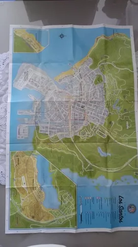 Jogo de PS3 GTA V em perfeito estado de conservação com mapa