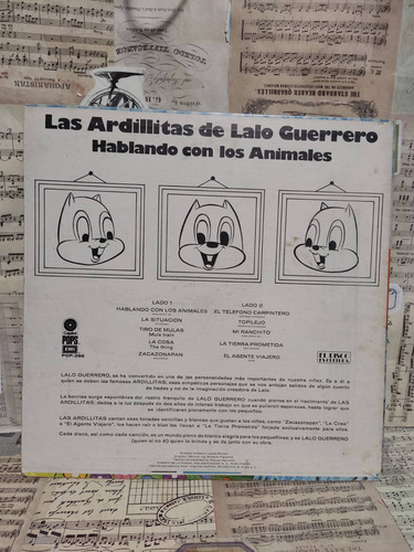 Lp Las Ardillitas Lalo Guerrero 2 Vinilo Animales Y Rueda (Usado)