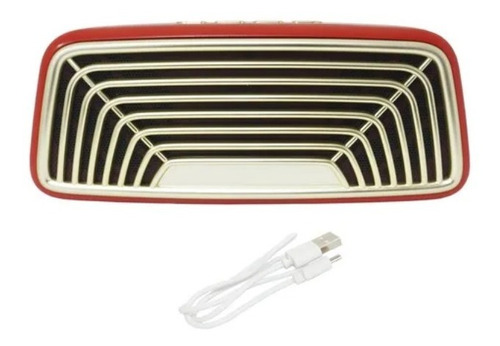 Caixinha Som Retro Vintage Usb Vc-m270bt Infokit Vermelho Vermelho