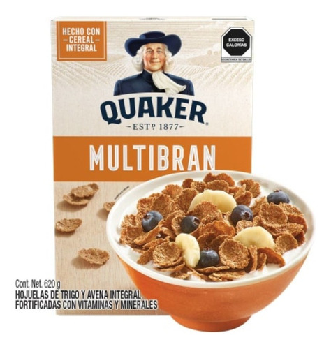Cereal Quaker Multibran Crujiente Aventa Integral Plain 620