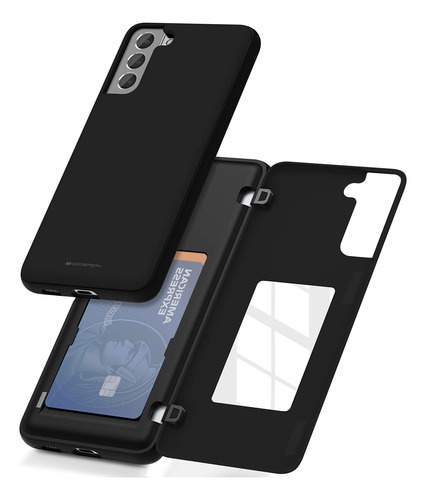 Funda Para Galaxy S21 Plus Goospery Wallet Black