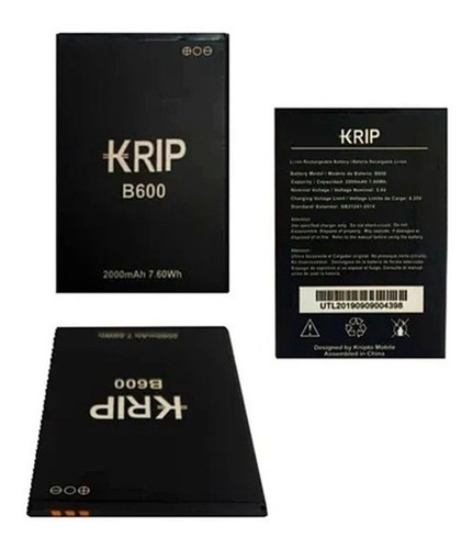 Bateria Píla Krip K6 B600 30dia Garantia Tienda