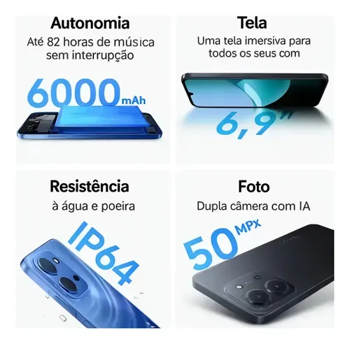 Xiaomi Redmi 15c Dual Sim 8 Gb Ram 128 Gb Cor Preto | Parcelamento