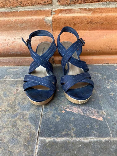 Sandalias Nuevas Gamuza Azul Traídas De Usa -50%