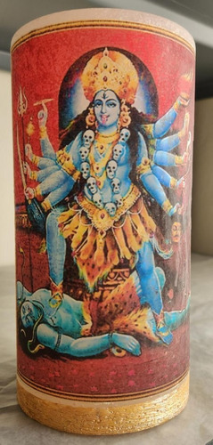 Vela Con Imagen De Kali, Elaborada Con Energía, Artesanal