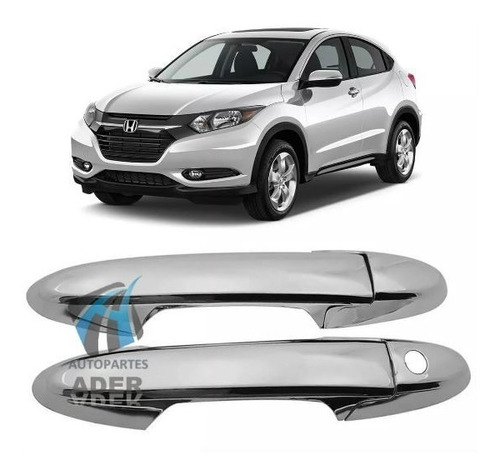 Kit X2 Cubre Manijas Delanteras Cromadas Honda Hrv Hr-v