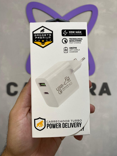 Carregador Gshield Turbo Delivery Usb A/c - 33w Branco