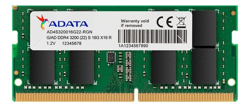 Memoria Ram Adata Premier Sodimm 16gb Ddr4 3200mhz Notebooks