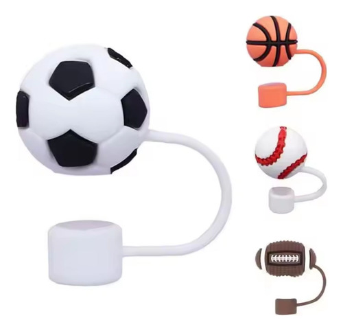 Tampa De Proteção Canudo Copo Stanley 10 Mm Modelos Variados Bola De Futebol