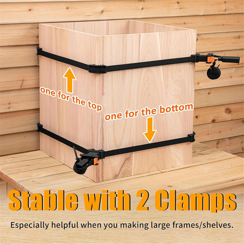 2packs Strap Clamp For Woodworking, Quick Release Band Clamp