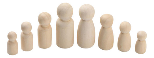 50 Piezas En Peg Doll Craft Personas Formas Cuerpos De