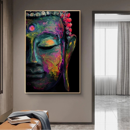 Imagen 3 de 10 de Cuadro-buda 1-moderno,decorativo,95x60cm-16k Resolución