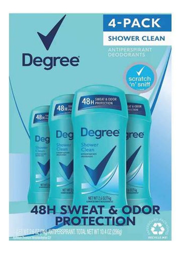 Degree Desodorante X4 Mujeres - - g a $219